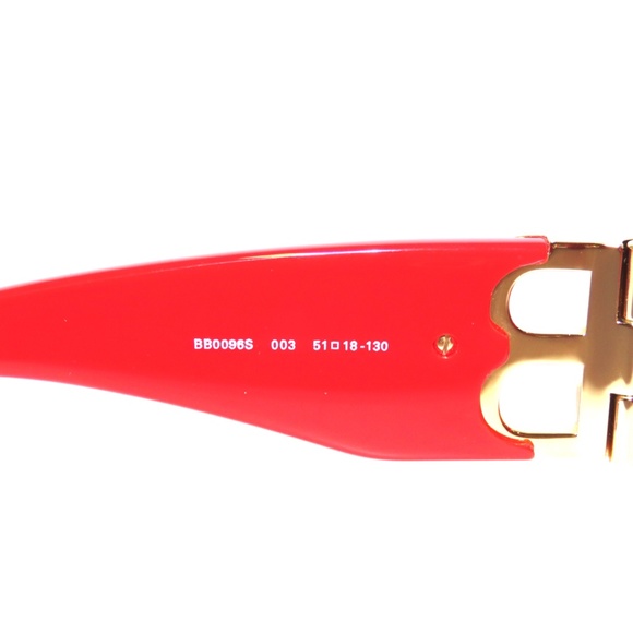 Balenciaga BB0096S 0096S 003 Red Gold Sunglasses 0096 main image 6
